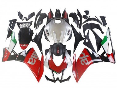 Aprilia RSV4 1000 Motorrad Verkleidung 2009-2015 - Rot Silber Schwarz Grun
