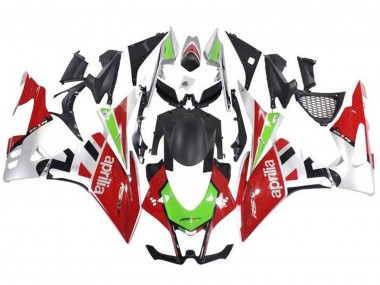 Aprilia RSV4 1000 Motorrad Verkleidungen Kit 2009-2015 - Rot Weiss Grun
