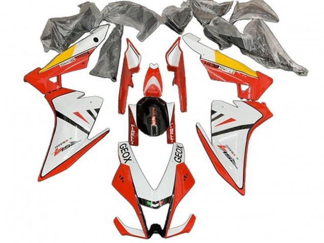 Aprilia RSV4 1000 Motorrad Verkleidung 2009-2015 - Weiss Rot Schwarz Gelb