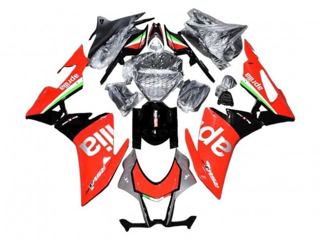 Aprilia RSV4 1000 Motorrad Verkleidung 2016-2020 - Rot Silber Schwarz Grun Weiss