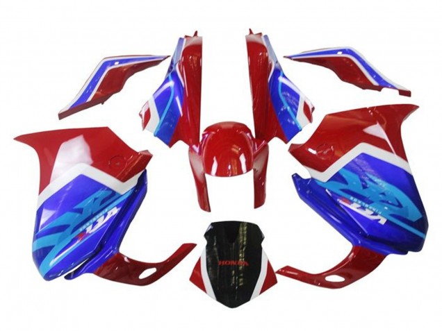 Honda VFR 1200 Motorrad Verkleidung 2010-2014 - Weiss Rot Blau