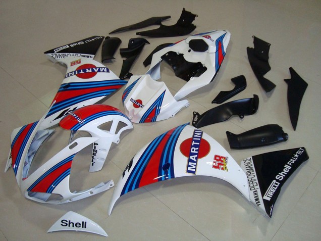 Weiß Blau Rot Schwarz Martini 2009-2011 Yamaha YZF R1 Motorrad Verkleidung