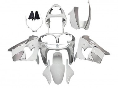 Kawasaki ZX9R Motorrad Verkleidung 2000-2001 - Weiss Silber
