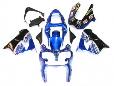 Kawasaki ZX9R Motorrad Verkleidung 2002-2003 - Blau Weiss Schwarz