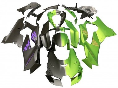 Kawasaki ZX10R Motorrad Verkleidung 2021-2025 - Matt Schwarz Matt Grun Geteiltes