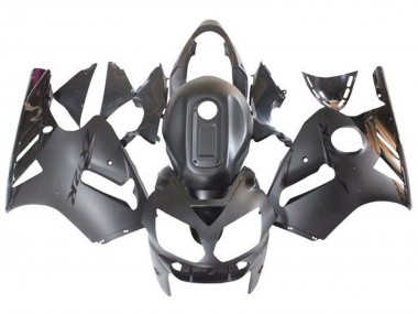 Kawasaki ZX12R Motorrad Verkleidung 2000-2001 - Matt Schwarz Glanzendes Schwarz