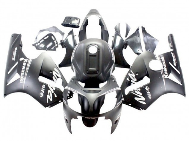 Kawasaki ZX12R Motorrad Verkleidung 2000-2001 - Matt Schwarz Weiss