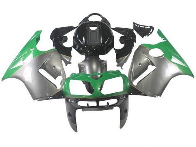 Kawasaki ZX12R Motorrad Verkleidung 2000-2001 - Silber Grun Schwarz