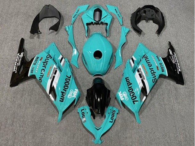 Kawasaki EX300 Motorrad Verkleidung 2013-2024 - Blau Weiss Schwarz Supreme