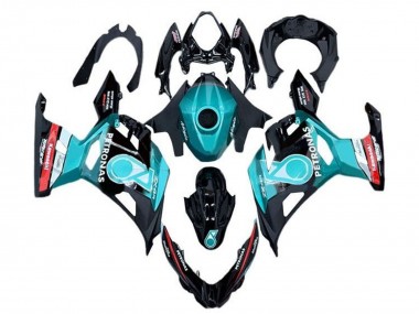 Kawasaki Ninja 400 Motorrad Verkleidung 2018-2024 - Hellblau Rot Schwarz Petronas