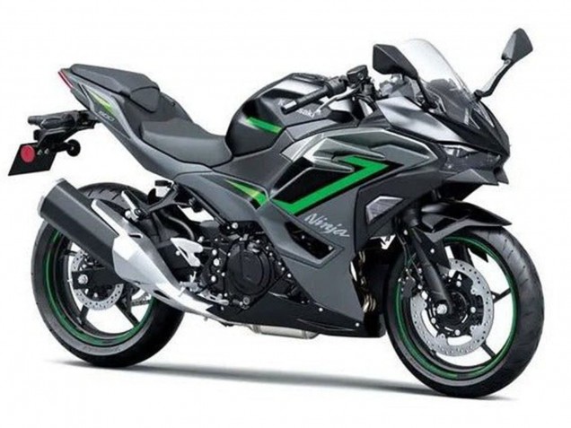 Schwarz Grau Grün 2024-2026 Kawasaki Ninja 500 EX500R Motorrad Verkleidung