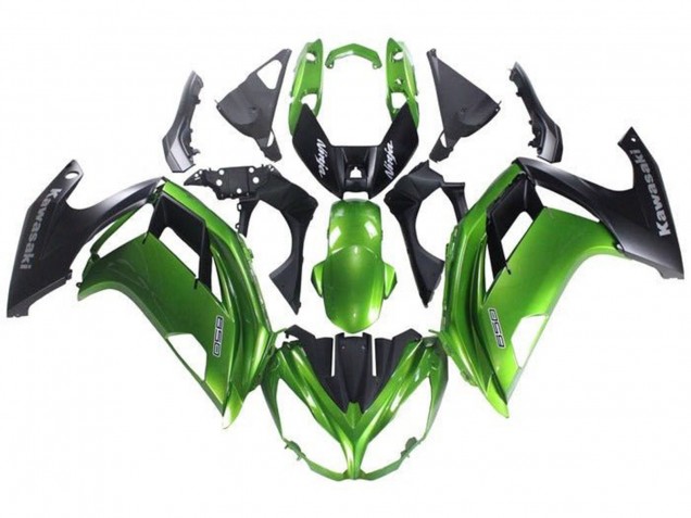 Kawasaki Ninja 650 EX650 Motorrad Verkleidung 2012-2016 - Grun Matt Schwarz