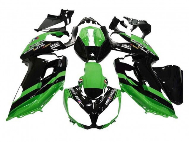 Kawasaki Ninja 650 EX650 Motorrad Verkleidung 2012-2016 - Grun Schwarz Streifen