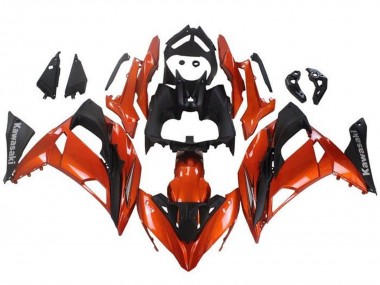 Kawasaki Ninja 650 EX650 Motorrad Verkleidung 2017-2019 - Orange Matt Schwarz
