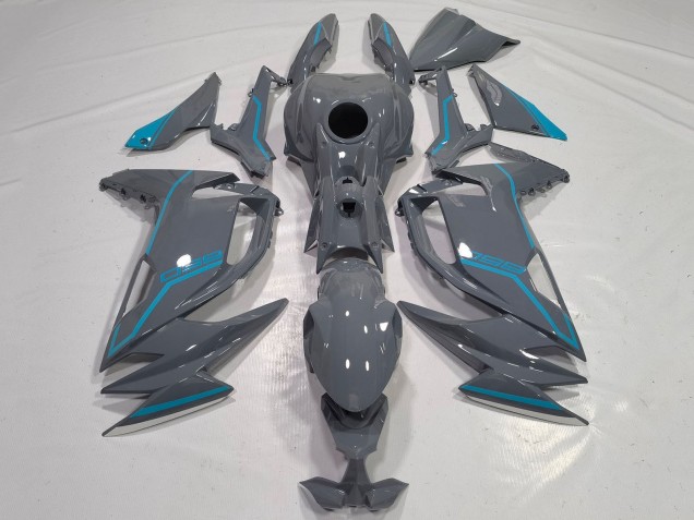 Grau Blau 2020-2025 Kawasaki Ninja 650 EX650 Motorrad Verkleidung