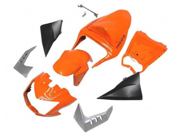 Kawasaki Z1000 Motorrad Verkleidung 2003-2006 - Orange Matt Schwarz