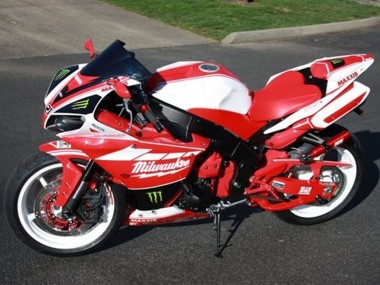 Weiß Rot Schwarz Grün Milwaukee Maxxis Monster 2012-2014 Yamaha YZF R1 Motorrad Verkleidung