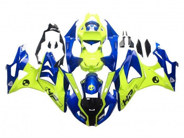 BMW S1000RR Motorrad Verkleidung 2009-2014 - Blau Gelb HP