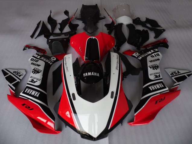 Weiß Rot Schwarz Motul YSP 2015-2019 Yamaha YZF R1 Motorrad Verkleidung