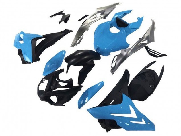 BMW S1000RR Motorrad Verkleidung 2015-2016 - Silber Blau Matt Schwarz