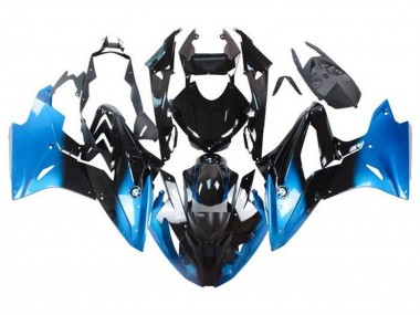 BMW S1000RR Motorrad Verkleidung 2015-2016 - Blau Glanzendes Schwarz