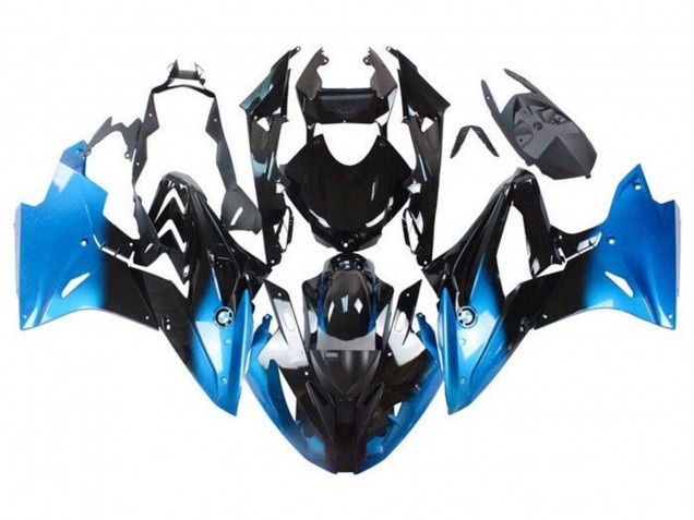 BMW S1000RR Motorrad Verkleidung 2015-2016 - Blau Glanzendes Schwarz