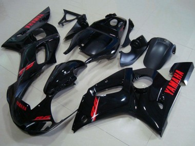 Glänzendes Schwarz Rot Aufkleber 1998-2002 Yamaha YZF R6 Motorrad Verkleidung