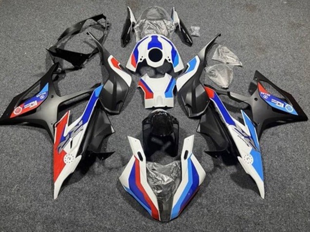 BMW S1000RR Motorrad Verkleidung 2019-2022 - Weiss Blau Matt Schwarz Rot