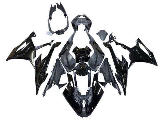 BMW S1000RR Motorrad Verkleidung 2019-2022 - Glanzendes Schwarz Matt Schwarz