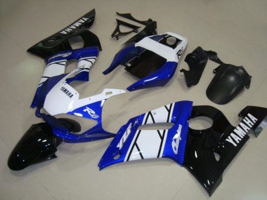 Weiß Blau Glänzendes Schwarz Champions 1998-2002 Yamaha YZF R6 Motorrad Verkleidung