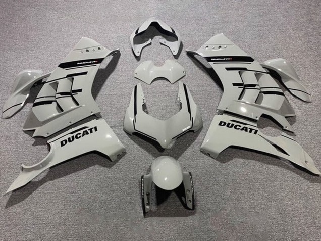 Ducati Panigale V4 V4S Motorrad Verkleidung 2020-2021 - Grau Glanzendes Schwarz