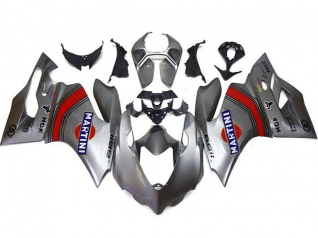 Ducati Panigale 1199 Motorrad Verkleidung 2011-2014 - Silber Rot Blau Martini