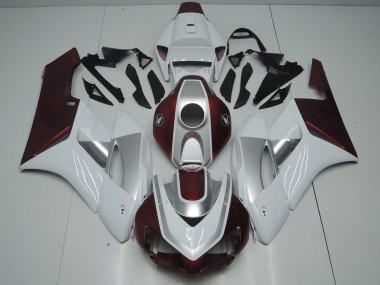 Honda CBR1000RR Motorrad Verkleidung 2006-2007 - Weiss Silber Glanzendes Schwarz