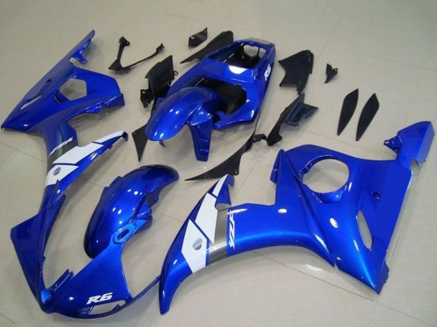 Blau Weiß OEM Stil 2003-2004 Yamaha YZF R6 Motorrad Verkleidung