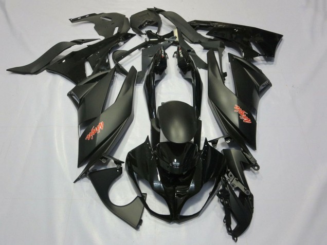 Matt Schwarz Schwarz Rot 2007-2008 Kawasaki ZX6R Motorrad Verkleidung