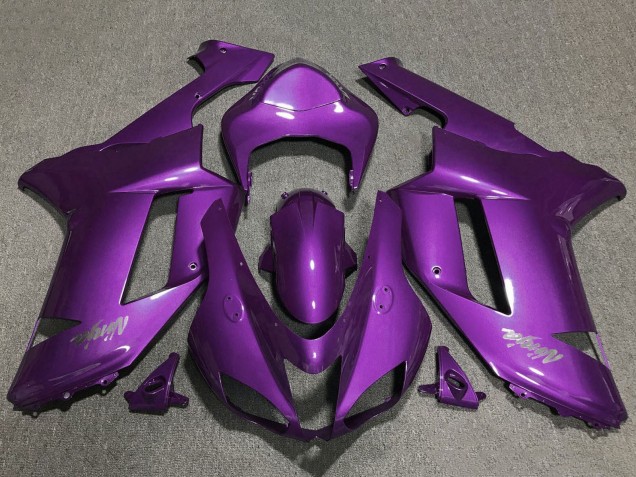Lila 2007-2008 Kawasaki ZX6R Motorrad Verkleidung