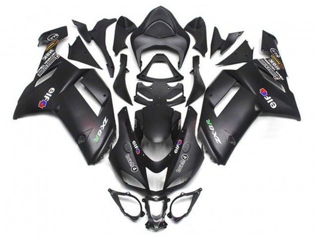 Matt Schwarz Elf 2007-2008 Kawasaki ZX6R Motorrad Verkleidung