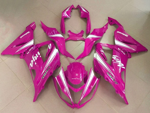 Kawasaki ZX6R Motorrad Verkleidung 2013-2018 - Rosa Weiss