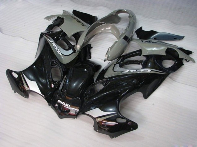 Suzuki GSX600F/GSX750F Motorrad Verkleidung 2004-2006 - Glanzendes Schwarz Grau
