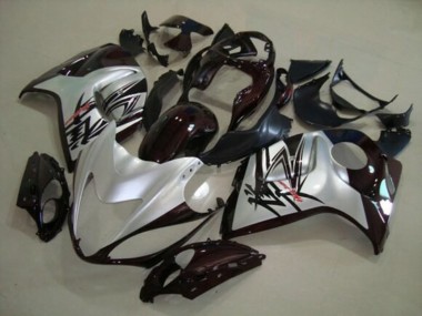 Suzuki GSXR 1300 Hayabusa Motorrad Verkleidung 2008-2020 - Silber Schwarz