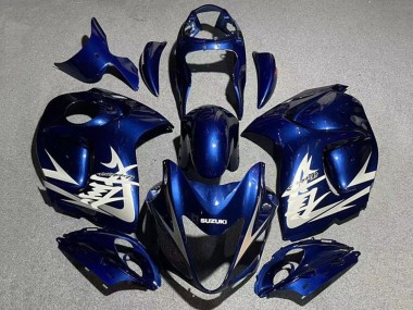 Suzuki GSXR 1300 Hayabusa Motorrad Verkleidung 2008-2020 - Navy Blau Weiss Grau