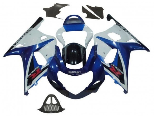 Suzuki GSXR1000 Motorrad Verkleidung 2000-2002 - Weiss Blau Schwarz Rot