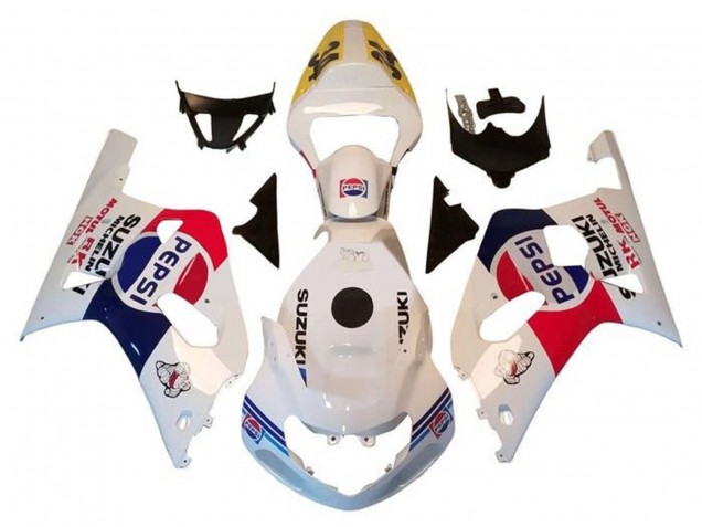 Suzuki GSXR1000 Motorrad Verkleidung 2000-2002 - Weiss Rot Blau Pepsi