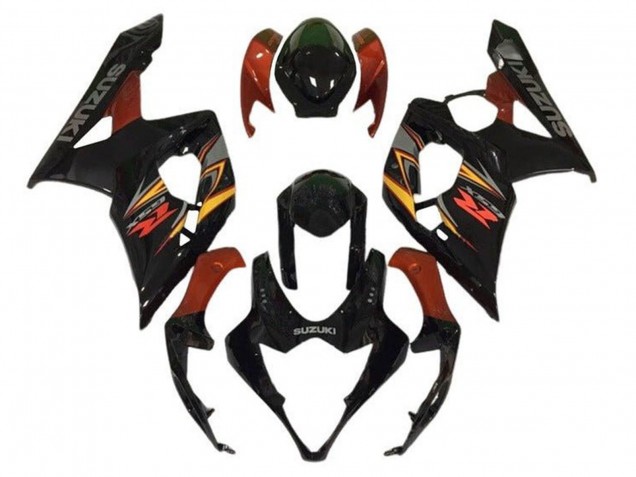 Suzuki GSXR 1000 Motorrad Verkleidung 2005-2006 - Schwarz Rot Gelb Grau