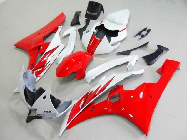Weiß Rot 2006-2007 Yamaha YZF R6 Motorrad Verkleidung