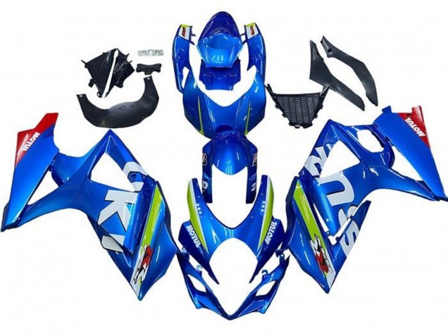 Suzuki GSXR 1000 Motorrad Verkleidung 2005-2006 - Blau Grun Weiss Rot
