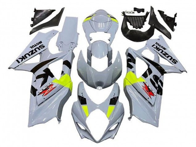 Suzuki GSXR 1000 Motorrad Verkleidung 2005-2006 - Grau Schwarz Neon Gelb Rot