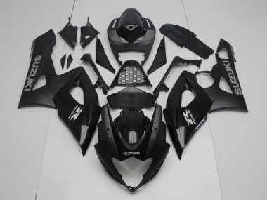 Suzuki GSXR 1000 Motorrad Verkleidung 2005-2006 - Glanzendes Schwarz Matt Schwarz