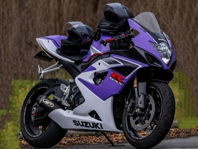 Suzuki GSXR 1000 Motorrad Verkleidung 2005-2006 - Lila Weiss