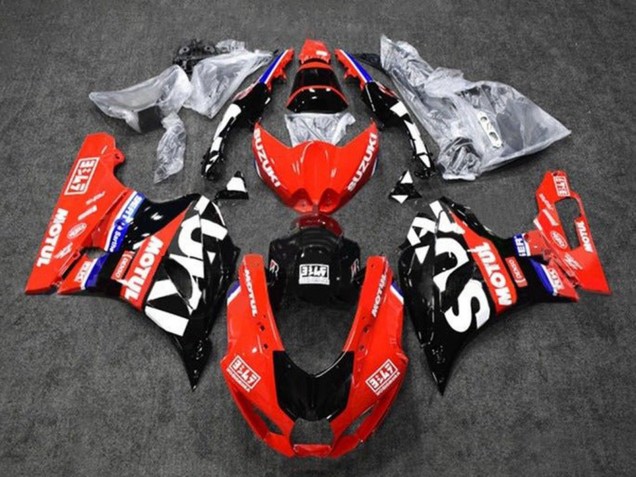 Rot Weiß Blau Schwarz Motul 2017-2025 Suzuki GSXR1000 Motorrad Verkleidung